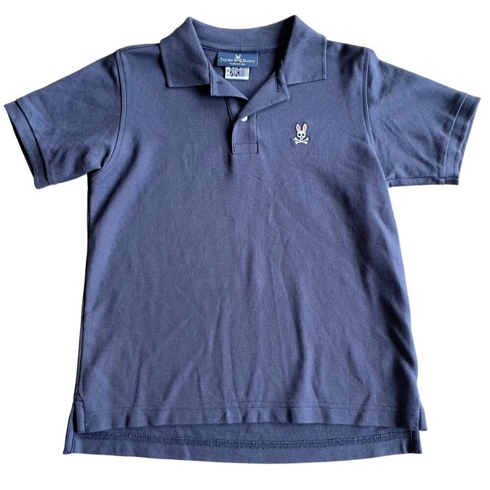 Psycho Bunny Boy's Navy‎ Blue Polo - Size Medium 10/12